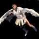 Sacha Baron Cohen as ‘Bruno’ during a flying stunt at the 18th Annual MTV Movie Awards on May 31, 2009 in Los Angeles