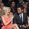 Julianne Hough and boyfriend Chuck Wicks share a laugh at the CMT Awards, Nashville, June 16, 2009