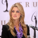 Carrie Prejean during a Miss USA press conference on May 12, 2009 in New York
