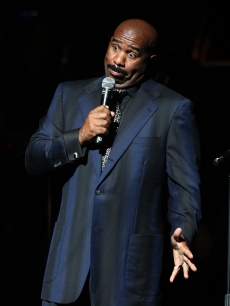 Host, Steve Harvey, gets big laughs at the Apollo Theater 75th Anniversary Gala on June 8, 2009 in New York City
