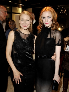 Patricia Clarkson and Evan Rachel Wood strike a pose at the premiere of ‘Whatever Works’ at the Pacific Design Center on June 8, 2009 in West Hollywood