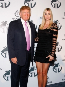 Father and Daughter business partners,Donald Trump and Ivanka Trump arrive at the Nakheel Introduces Trump International Hotel on August 23, 2008 in  Bel-Air