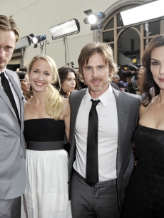 Alexander Skarsgard, Anna Camp, Sam Trammell and Michelle Forbes pose at the premiere of the 2nd season of HBO’s ‘True Blood’ at the Paramount Theater on June 9, 2009 in Los Angeles