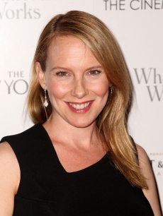 Amy Ryan flashes a smile at a screening of ‘Whatever Works’ hosted by the Cinema Society and The New Yorker on June 10, 2009 in New York City