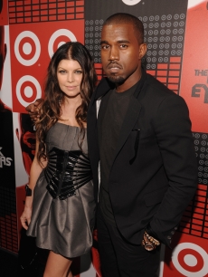 Fergie and Kanye West at the Target and The Black Eyed Peas album party, June 10, 2009
