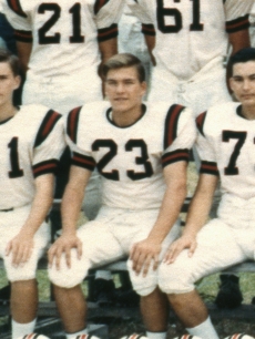Patrick Swayze (number 23) and his team mates at Black Junior High School in Houston, Texas circa 1967