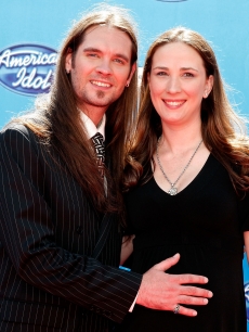 Bo Bice and his wife, Caroline, arrive at the American Idol Season 7 Grand Finale held at the Nokia Theatre on May 21, 2008 in Los Angeles