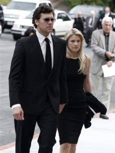 Ali Larter arrives at the funeral of David Carradine on June 13, 2009, in Los Angeles