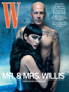 Bruce Willis and Emma Heming on the cover of W magazine’s July issue