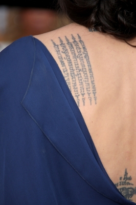 Angelina Jolie, could be the undisputed queen of body art, with at least a dozen tattoos. The A-lister has an ever growing collection of ink, each of which has a specific meaning 