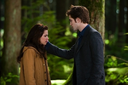 ‘New Moon’ promotional still from a scene with Edward and Bella