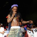 Lil Wayne busts some rhymes at the Hot 107.9 Birthday Bash 14 at Philips Arena in Atlanta, Georgia, on June 20, 2009