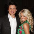 Jessica Simpson and then-husband Nick Lachey attends the ‘Gucci Spring 2006 Fashion Show Benefitting The Childrens Action Network’ at Michael Chow’s residence November 17, 2005