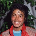 Michael Jackson wearing his signature red leather jacket at the opening of the stage musical, ‘Dream Girls,’ Los Angeles in 1983