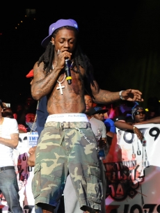 Lil Wayne busts some rhymes at the Hot 107.9 Birthday Bash 14 at Philips Arena in Atlanta, Georgia, on June 20, 2009