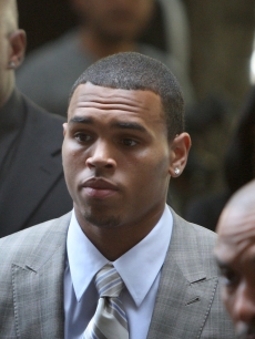 Chris Brown arrives at the Criminal Courts Building on June 23, 2009 in Los Angeles