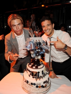 Derek Hough and Mark Ballas celebrate their birthdays at The Bank Nightclub at the Bellagio Hotel & Casino in Las Vegas on June 5, 2009