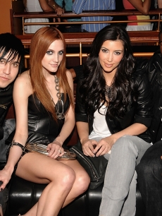 Pete Wentz, Ashlee Simpson, Kim Kardashian and Reggie Bush attend the AXE Instinct launch party at the Hard Rock Live on June 24, 2009 in New York City