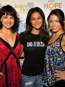 Carla Gugino, Emmanuelle Chriqui and Jenna Dewan arrive at the Raise Hope for the Congo event in Los Angeles on June 28, 2009 