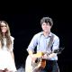 Miley Cyrus and Nick Jonas take the stage at the new Cowboys Stadium on June 20, 2009 in Dallas, Texas