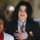 Michael Jackson leaves the Santa Barbara County Courthouse after the defense rested its case in his child molestation trial in Santa Maria on May 25, 2005