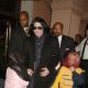 Michael Jackson with his kids Prince and Paris in London on October 12, 2005