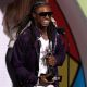 Lil Wayne accepts an award at the 2009 BET Awards at the Shrine Auditorium in Los Angeles on June 28, 2009