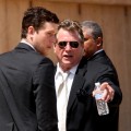 Ryan O’Neal attends Farah Fawcett’s funeral service held at the Cathedral of Our Lady of the Angels on June 30, 2009 in Los Angeles