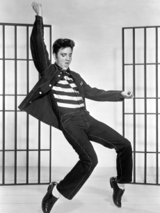 Elvis Presley in “Jailhouse Rock” on January 1, 1957