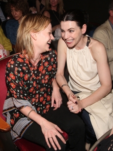 ‘Grey’s Anatomy’s’ Samantha Mathis and ‘ER’ alum Julianna Margulies share a laugh at the Tribeca Film Festival in New York City on June 30, 2009 