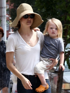 Keri Russell steps out with her son, River, in Brooklyn, New York, July 3, 2009 