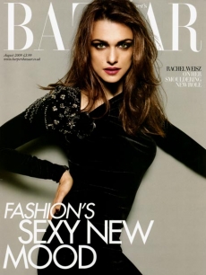Rachel Weisz on the cover of the British version of Harper’s Bazaar, August 2009