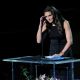 Brooke Shields tears up as she remembers the life of good friend Michael Jackson during his public memorial at Staples Center in LA on July 7, 2009