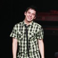 David Archuleta shows his smile onstage at the Nokia Theatre L.A. Live in LA on July 17, 2009