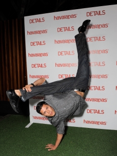 Alex Meraz busts out some moves Alex Meraz at celebration of ‘The Flipside’ by Havaianas and DETAILS Magazine at MyHouse in Hollywood