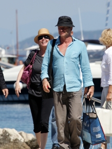 Sting and Trudie Styler arrive to the Ischia Global Film and Music Festival in Ischia, Italy on July 12, 2009