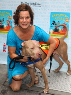 Marcia Gay Harden is all smiles at the 11th Annual Broadway Barks event in Shubert Theatre in New York City on July 11, 2009