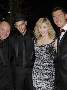Madonna, Jesus Luz  and Stefano Gabbana in Milan on July 14, 2009