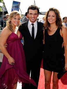 ‘Dancing With the Stars’ alums Shawn Johnson, Tony Dovolani and Brooke Burke pose on the red capret at the 2009 ESPY Awards in LA July 15, 2009   