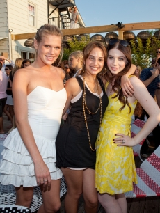 Alexandra Richards, Alexa Ray Joel and Michelle Trachtenberg look fabulous at a summer concert performance by Alexa Ray Joel to benefit the Art of Elysium in Montauk, New York on July 18, 2009 