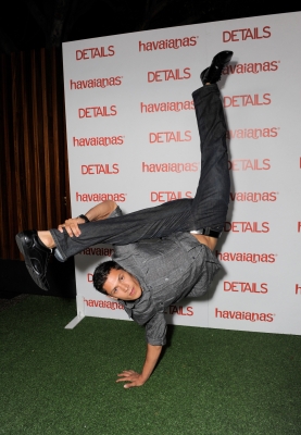 Alex Meraz busts out some moves Alex Meraz at celebration of ‘The Flipside’ by Havaianas and DETAILS Magazine at MyHouse in Hollywood