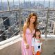 Brooke Burke and daughter Sierra smile atop the Empire State Building in New York City on July 14, 2009