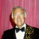 Walter Cronkite smiles as he poses with an Emmy Award stature in his hands at the News and Documentary Emmy Awards ceremony, at the Pantages Theatre in Los Angeles on September 4, 1974 