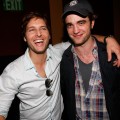 Peter Facinelli and Robert Pattinson share a laugh at The Twilight Fan Experience screening during Comic-Con 2009 in San Diego on July 23, 2009