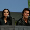 Megan Fox and Josh Brolin speak during a panel for ‘Jonah Hex’ at Comic-Con 2009 in San Diego on July 24, 2009 
