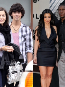 Joe Jonas and Camilla Belle/Kim Kardashian and Reggie Bush