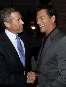 Brian Williams and Harry Connick Jr. chat during Connick’s ‘Your Songs’ listening event in New York City on August 4, 2009