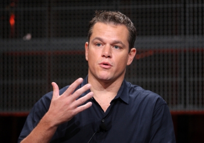 Matt Damon talks at ‘The People Speak’ panel on July 29, 2009 in Pasadena, Calif.