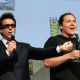 ‘Iron Man 2’ star Robert Downey Jr. with his director, Jon Favreau, at Comic-Con on July 25, 2009