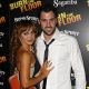 Maksim Chmerkovskiy and Karina Smirnoff ste out at the after party for the Broadway opening night for ‘Burn The Floor’ at Providence on August 2, 2009 in New York City
